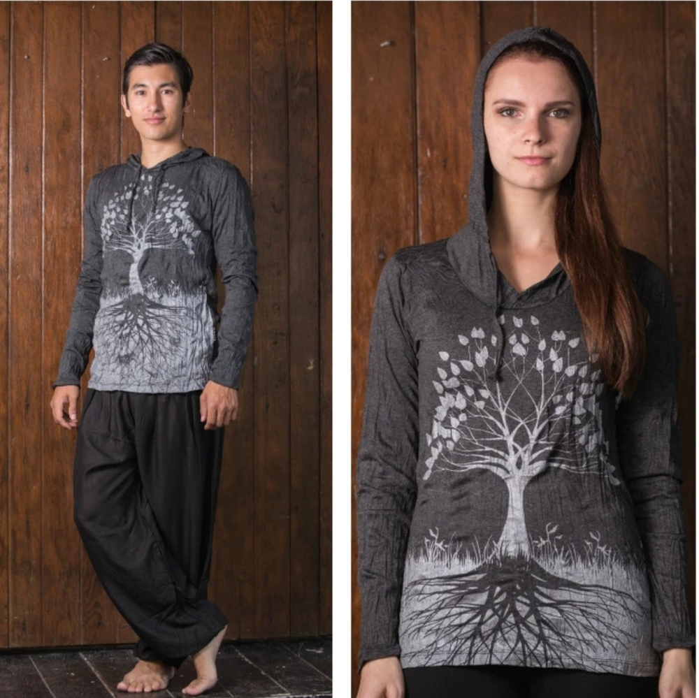 Sure Design hooded long sleeve all cotton top XL